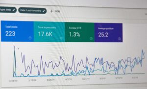 Google Search Console showing SEO performance for affordable SEO services for small business